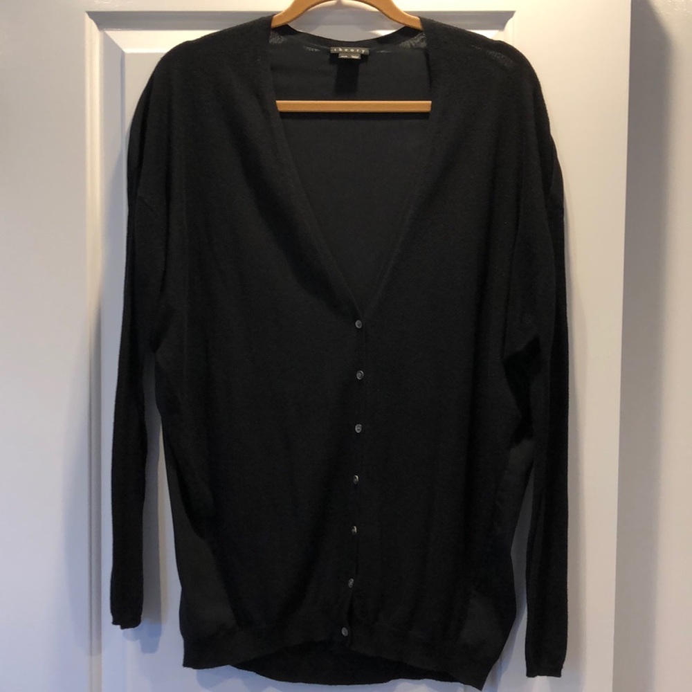 Relaxed Fit Cotton Cashmere & Silk Cardigan